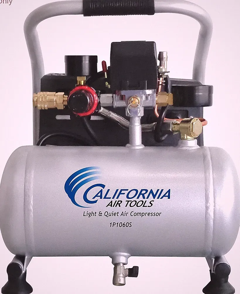 California Air Tools CAT-1P1060S Light&Quiet Portable Air Compressor,Steel Tank