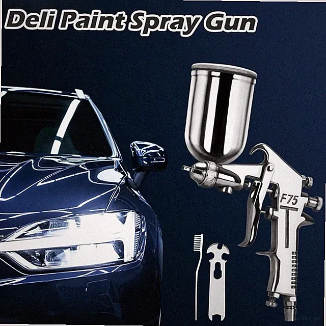 HVLP Spray Gun Alloy Steel 400CC 1.5mm Nozzle Professional Air Sprayer Painting